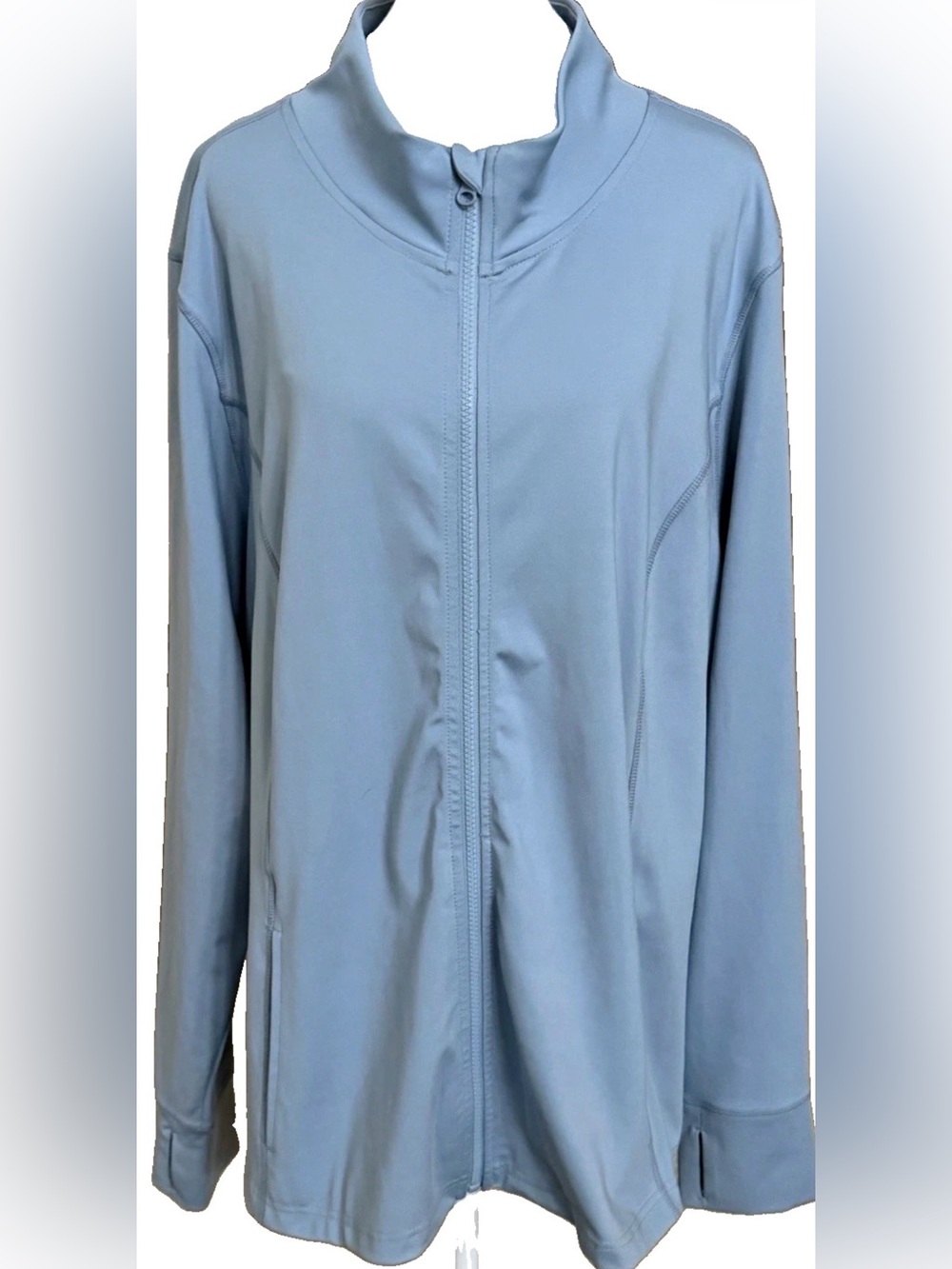 Velocity Women's Track Jacket Full Zip Pockets Blue Plus Size 3X - Worn Once